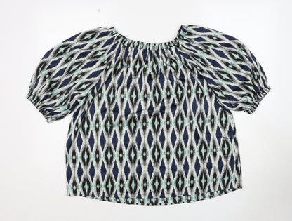Womens UK Size 8 Marks and Spencer Multicoloured Basic Blouse