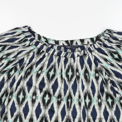 Womens UK Size 8 Marks and Spencer Multicoloured Basic Blouse