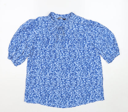 Womens UK Size 6 Marks and Spencer Blue Basic Blouse