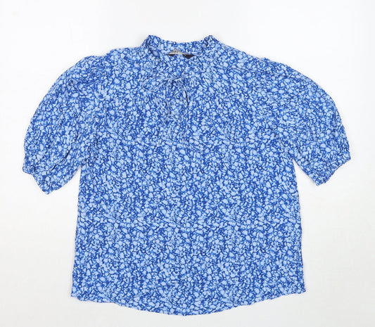 Womens UK Size 6 Marks and Spencer Blue Basic Blouse