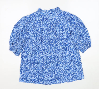 Womens UK Size 6 Marks and Spencer Blue Basic Blouse