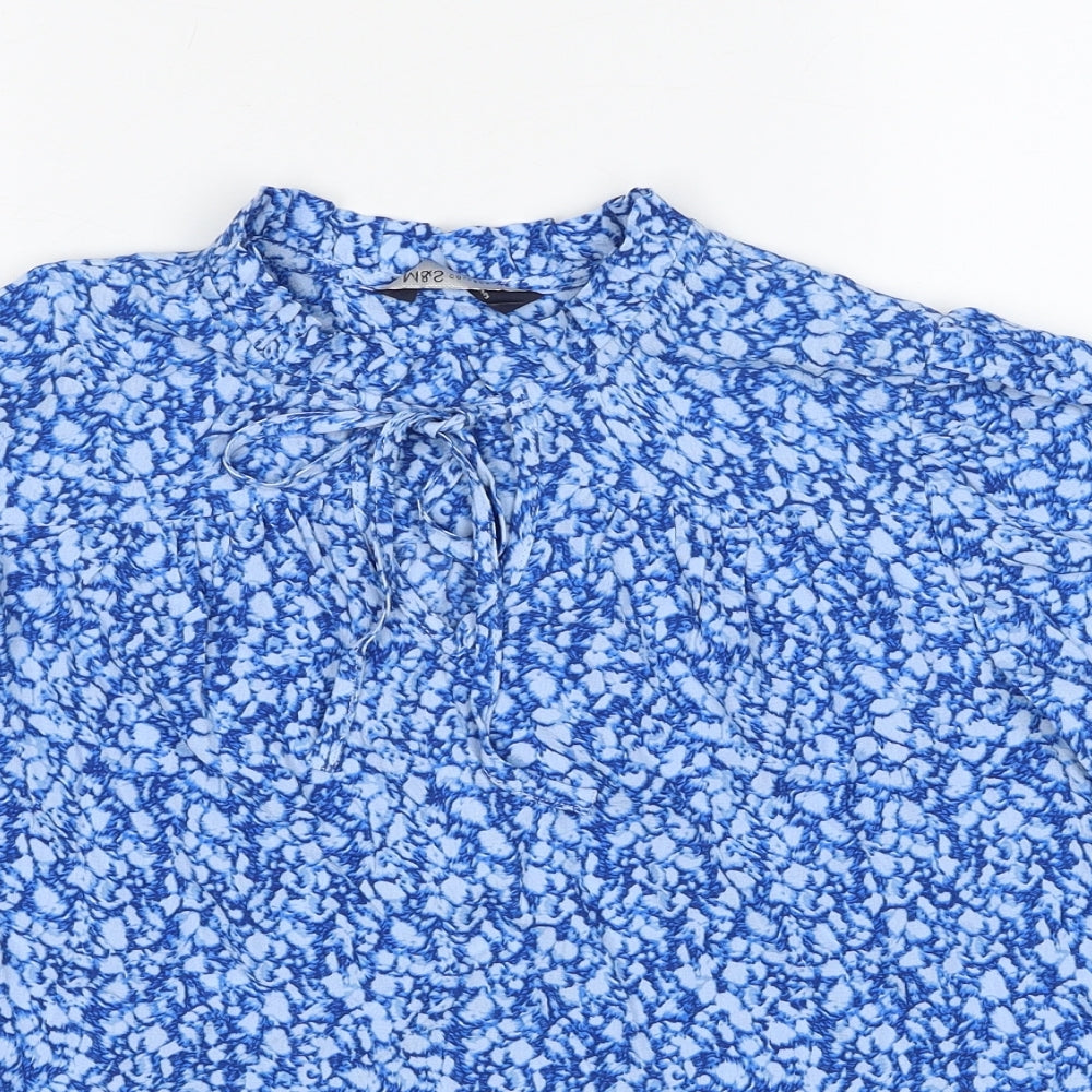 Womens UK Size 6 Marks and Spencer Blue Basic Blouse