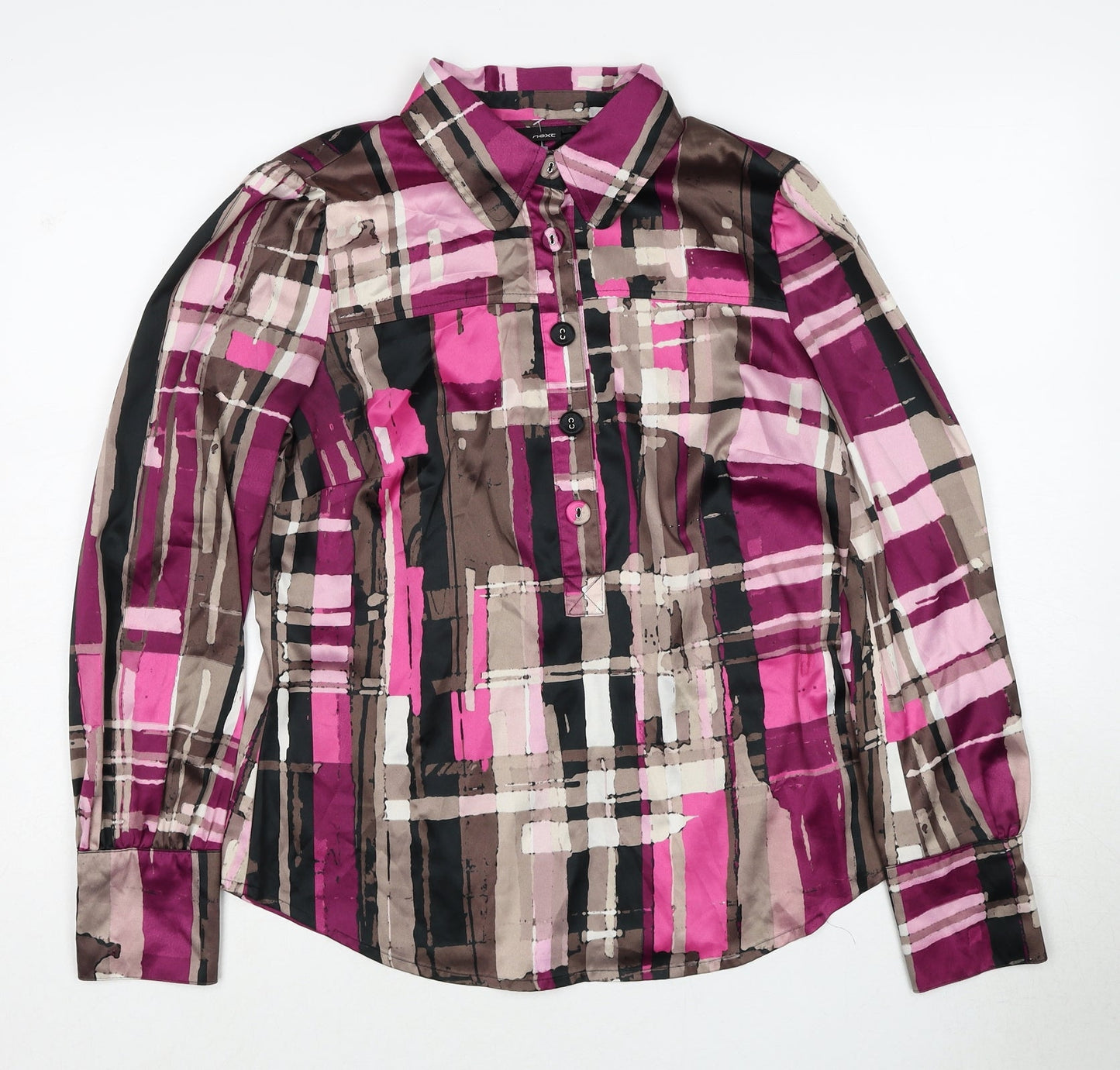 Womens UK Size 12 NEXT Multicoloured Basic Button-Up