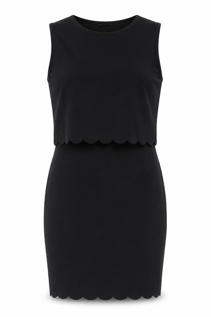 PRETTYLITTLETHING Womens Black Polyester Shift Size 10 Round Neck Pullover