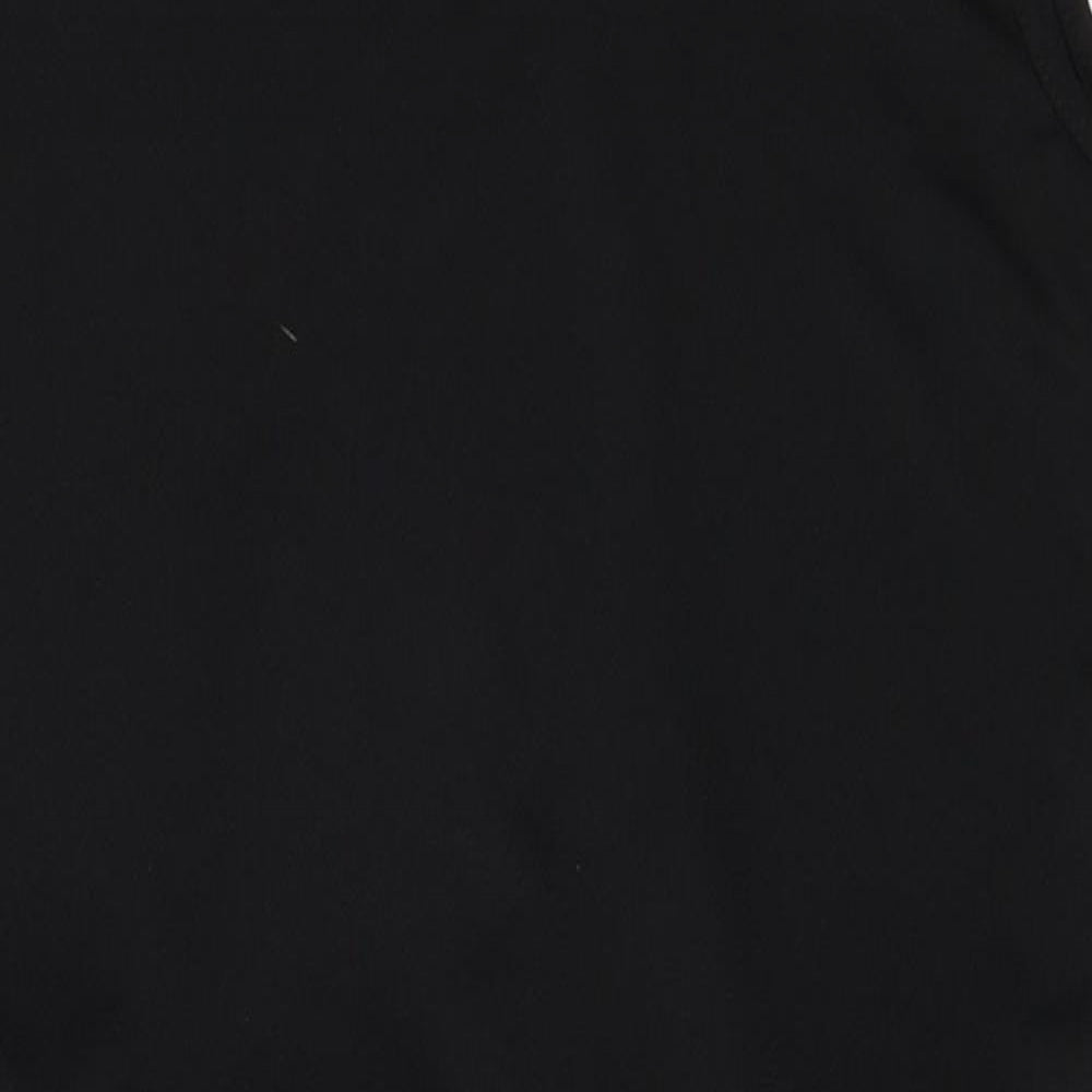 PRETTYLITTLETHING Womens Black Polyester Shift Size 10 Round Neck Pullover