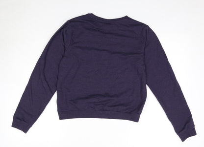 STRANGER THINGS Girls Purple Cotton Pullover Sweatshirt Size 13-14 Years Pullover