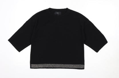 Womens UK Size 8 NEXT Black Basic Blouse