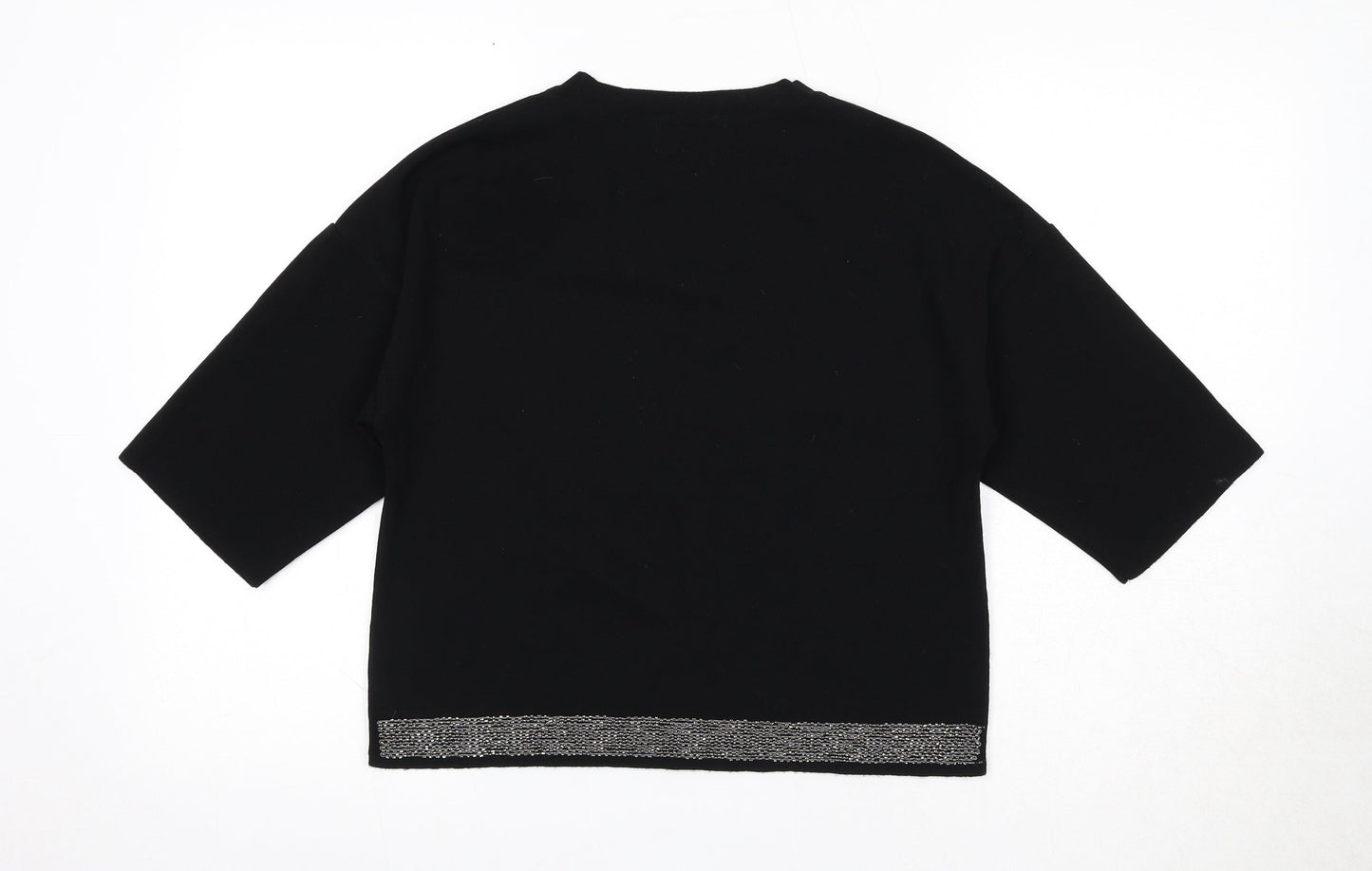 Womens UK Size 8 NEXT Black Basic Blouse
