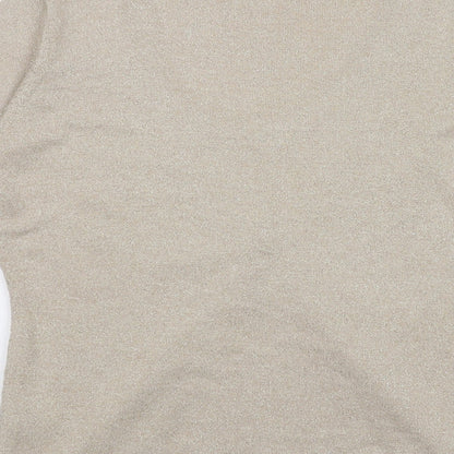 Womens UK Size 12 Alex & Co Beige Basic Blouse