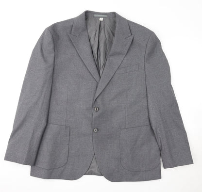 Autograph Mens Grey Polyester Jacket Suit Jacket Size 42 Regular