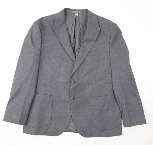 Autograph Mens Grey Polyester Jacket Suit Jacket Size 42 Regular