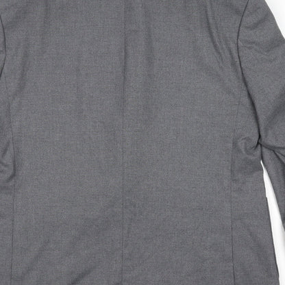 Autograph Mens Grey Polyester Jacket Suit Jacket Size 40 Regular