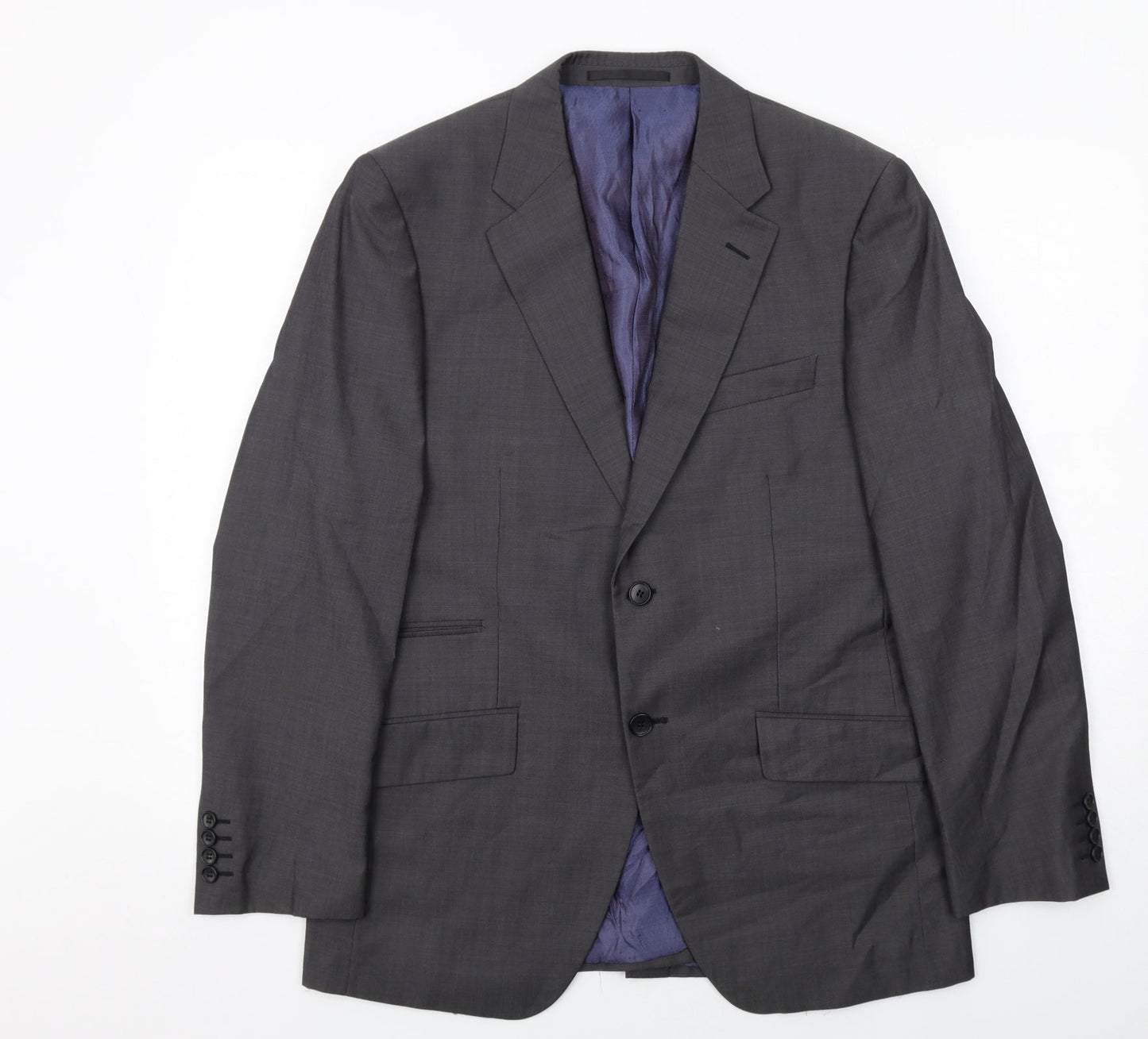 Autograph Mens Grey Polyester Jacket Suit Jacket Size 40 Regular