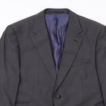 Autograph Mens Grey Polyester Jacket Suit Jacket Size 40 Regular