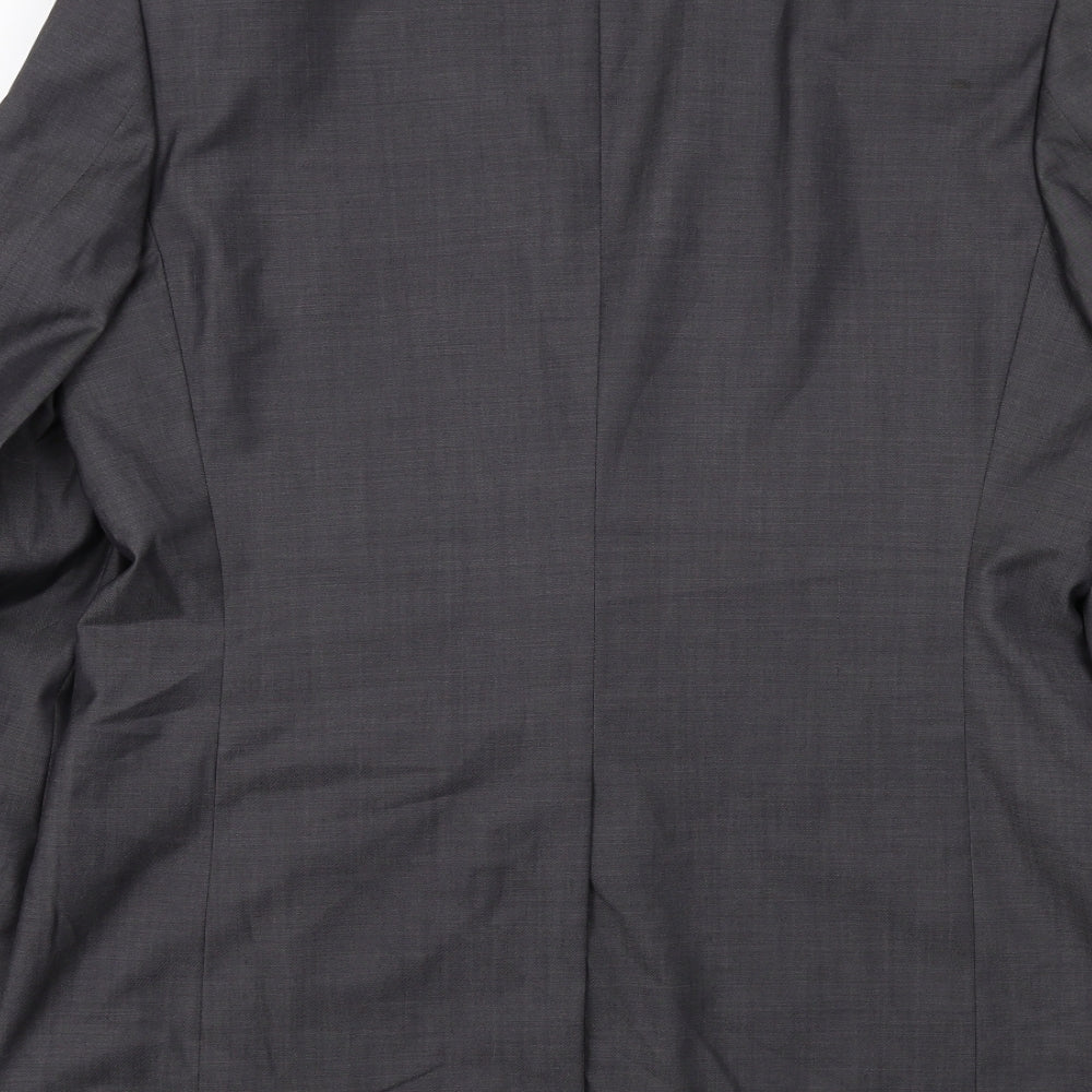Autograph Mens Grey Polyester Jacket Suit Jacket Size 40 Regular