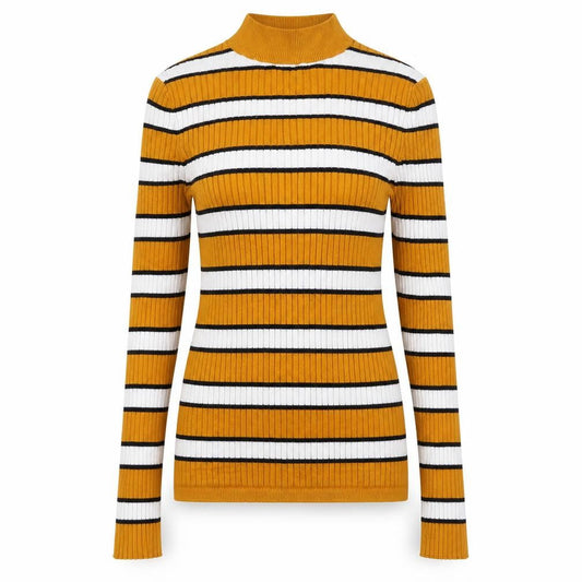 Womens UK Size XS Bershka Yellow Pullover Jumper