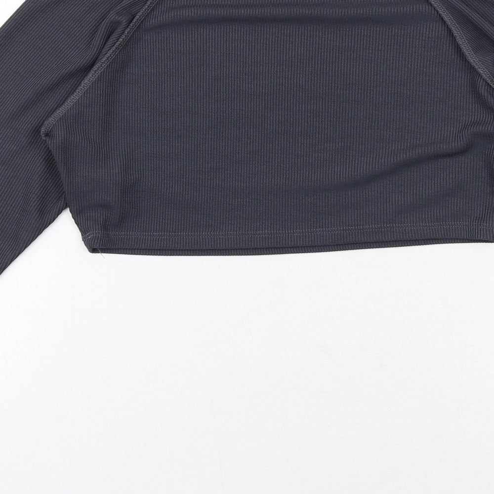 Womens UK Size 10 PRETTYLITTLETHING Grey Basic T-Shirt