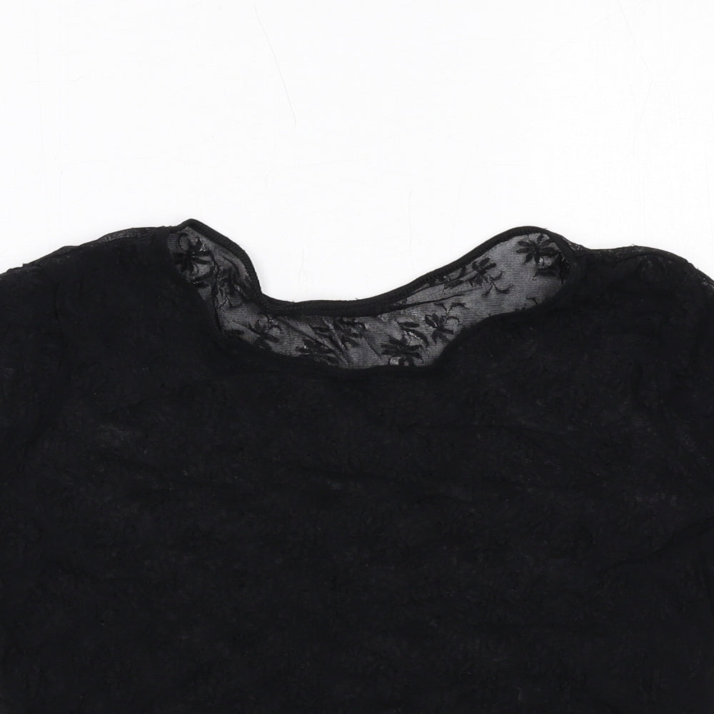 Womens UK Size 12 Marks and Spencer Black Basic T-Shirt
