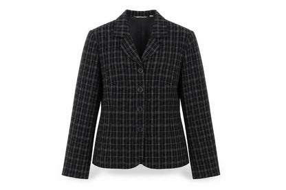 Next Womens Black Geometric Jacket Blazer Size 10 Button