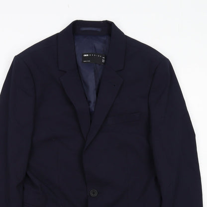 ASOS Mens Blue Polyester Jacket Suit Jacket Size 36 Regular