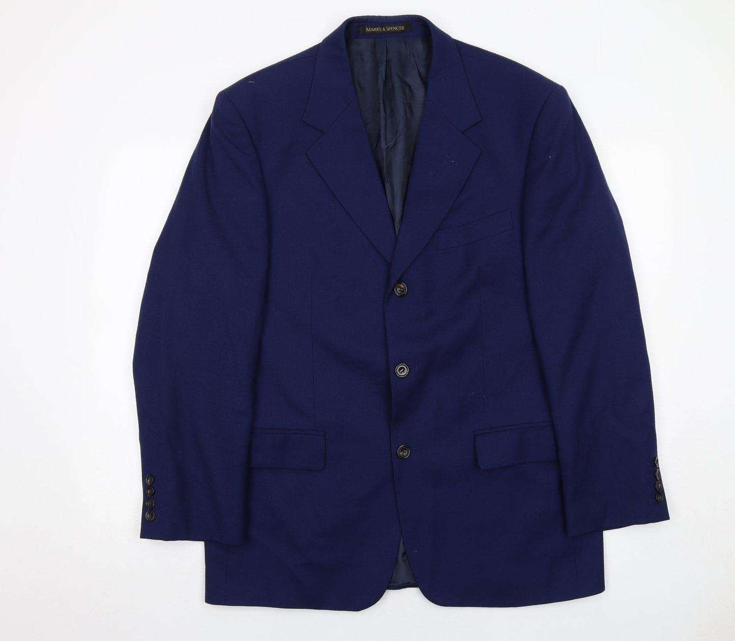 Mens UK Size 40 Marks and Spencer Regular Blue Suit Jacket