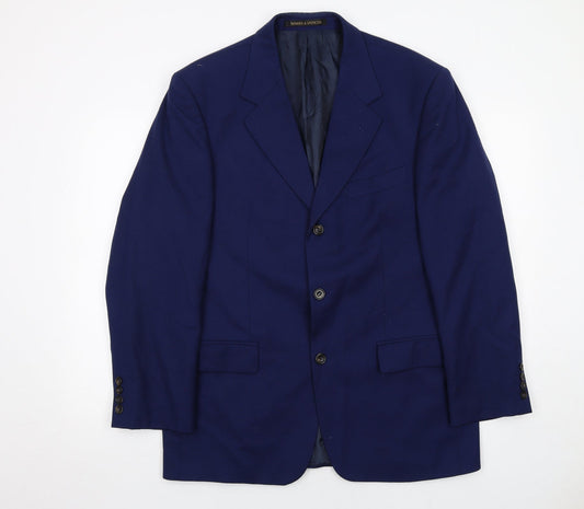 Mens UK Size 40 Marks and Spencer Regular Blue Suit Jacket