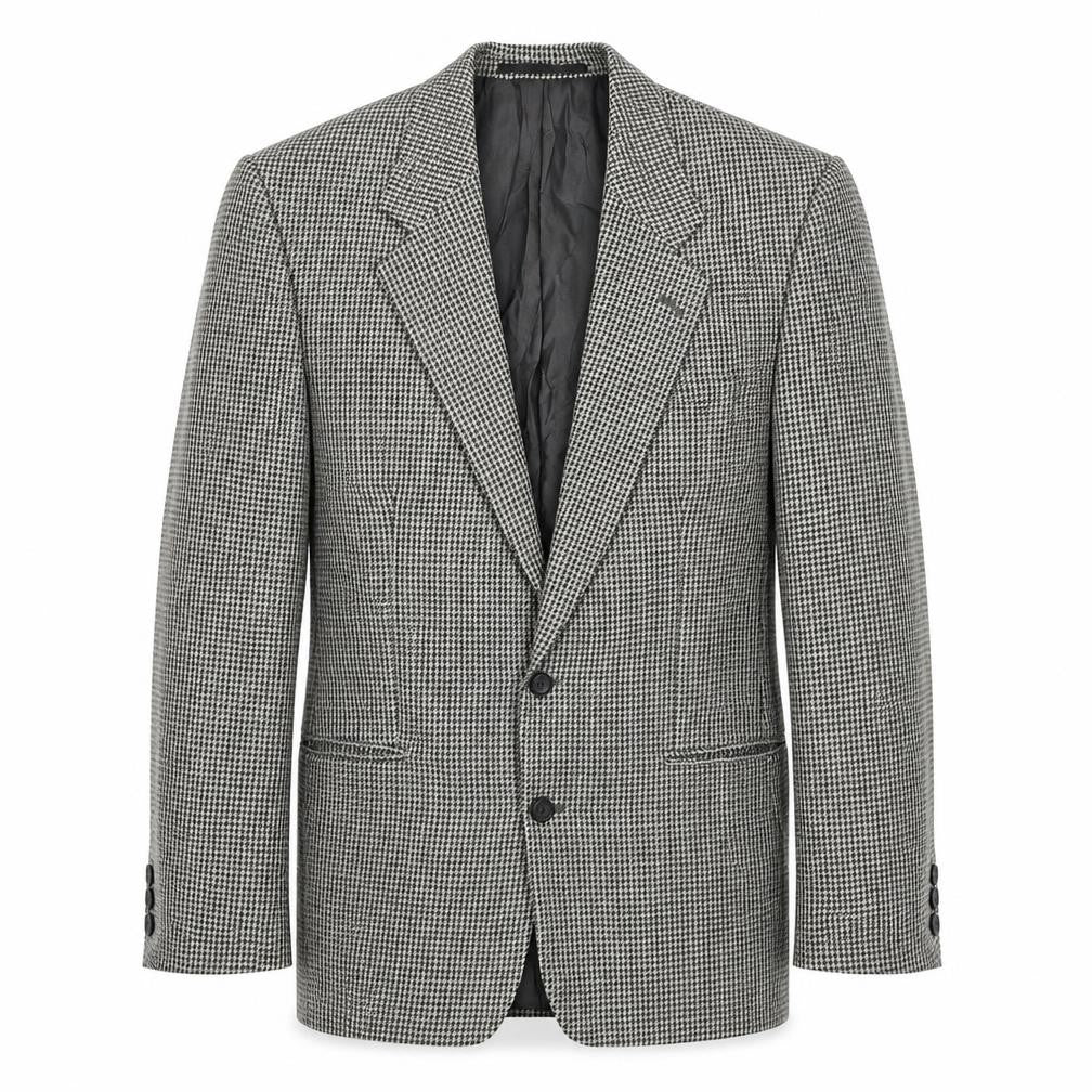 Front view of Principles For Men men’s beige geometric polyester jacket suit jacket, size 40, regular