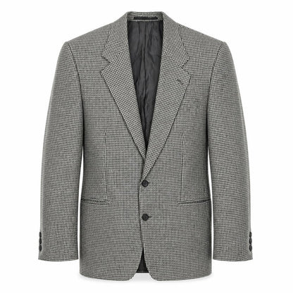 Front view of Principles For Men men’s beige geometric polyester jacket suit jacket, size 40, regular