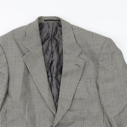 Principles For Men Mens Beige Geometric Polyester Jacket Suit Jacket Size 40 Regular