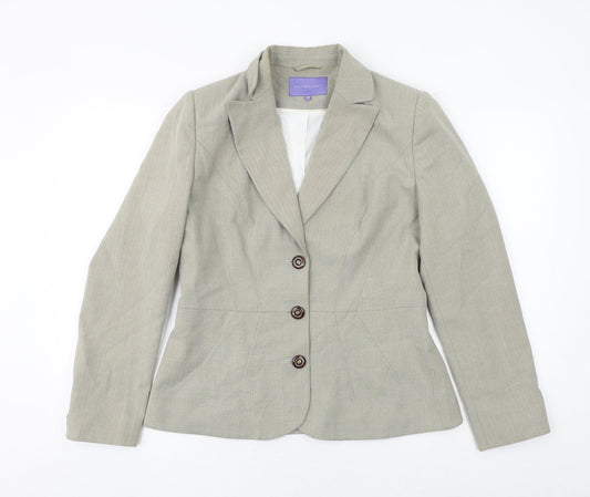 Autonomy Womens Beige Polyester Jacket Blazer Size 12