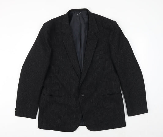 Mens UK Size 42 The Burton Collection Regular Black Suit Jacket