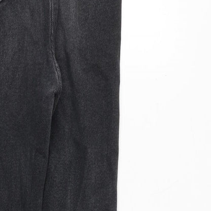 Zara Womens Grey Cotton Skinny Jeans Size 12 Regular Zip