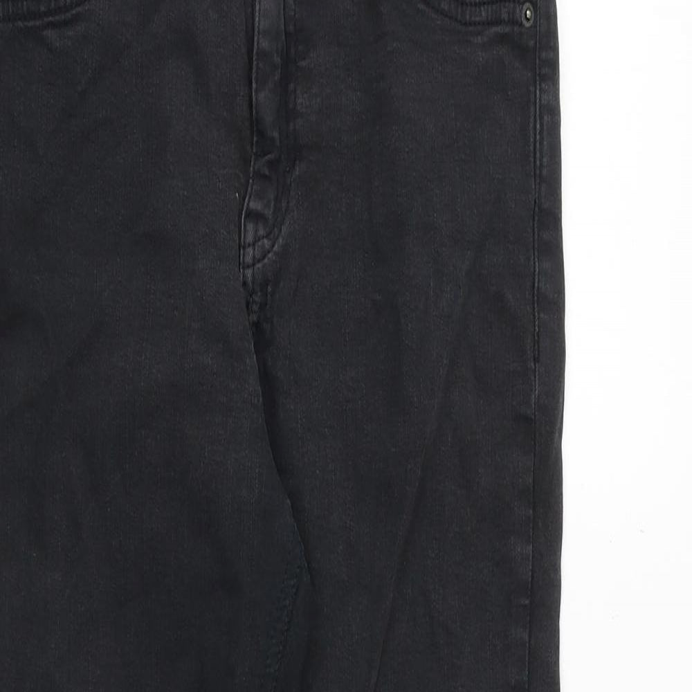 Topshop Womens Grey Cotton Skinny Jeans Size 28 in Regular Zip