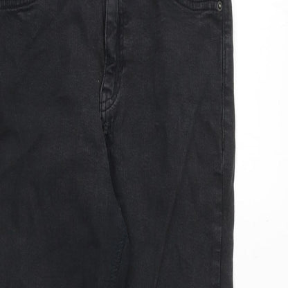 Topshop Womens Grey Cotton Skinny Jeans Size 28 in Regular Zip