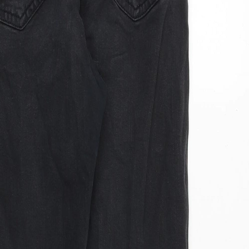 Topshop Womens Grey Cotton Skinny Jeans Size 28 in Regular Zip