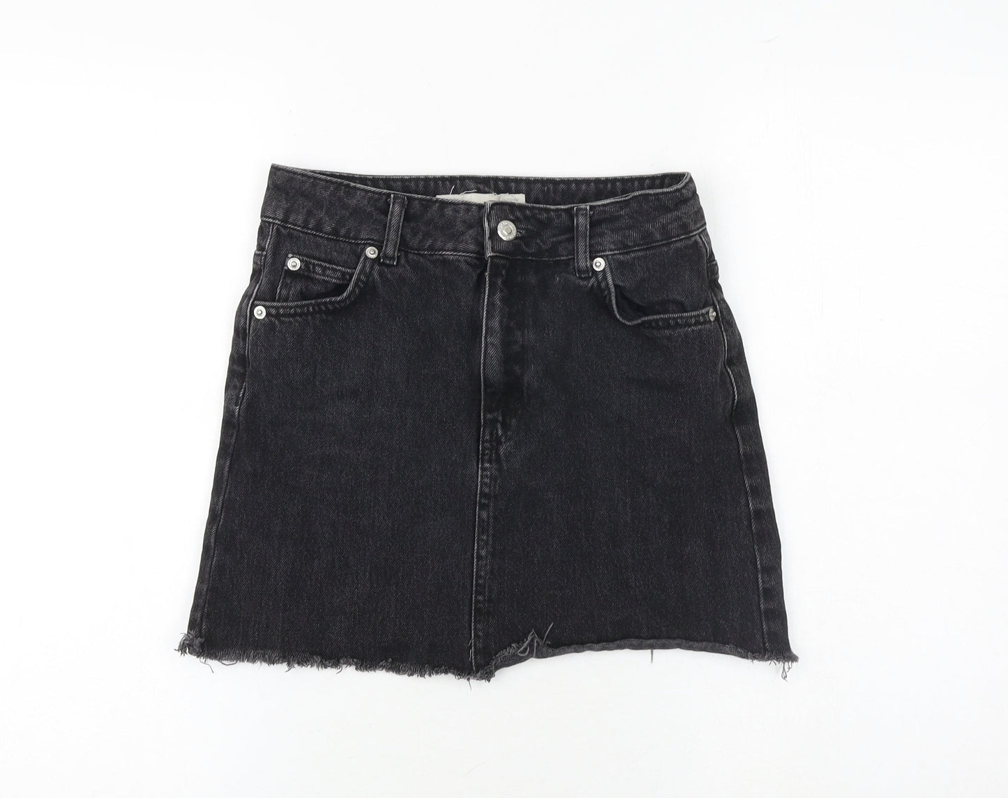 Womens UK Size 6 Topshop A-Line Denim Skirt