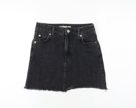 Womens UK Size 6 Topshop A-Line Denim Skirt