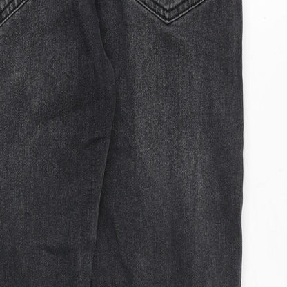 Mens UK Size 30 in Topman Regular Fit Tapered Grey Jeans