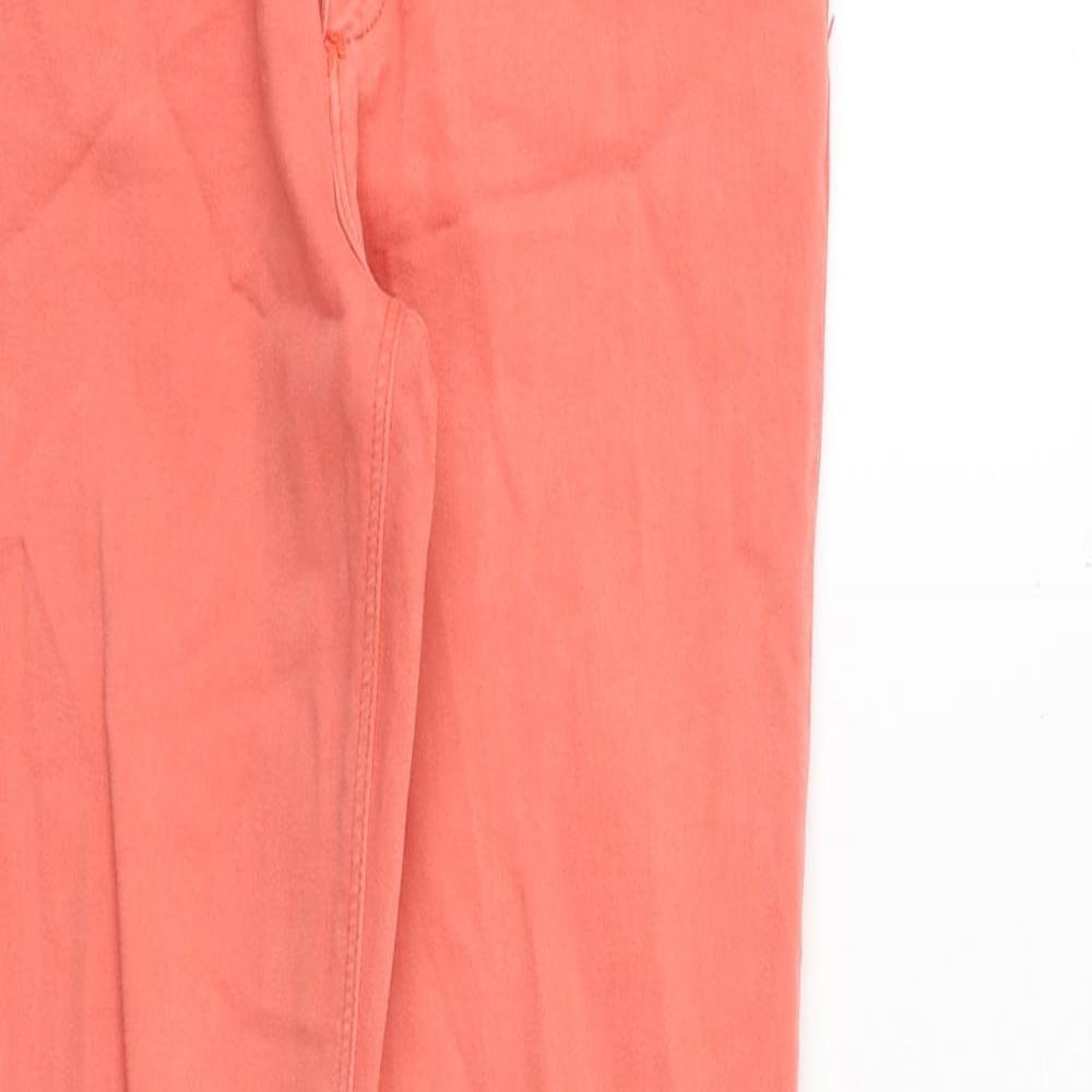 Zara Womens Pink Cotton Skinny Jeans Size 8 Slim Zip