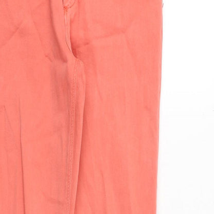 Zara Womens Pink Cotton Skinny Jeans Size 8 Slim Zip