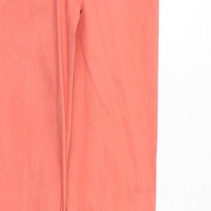 Zara Womens Pink Cotton Skinny Jeans Size 8 Slim Zip