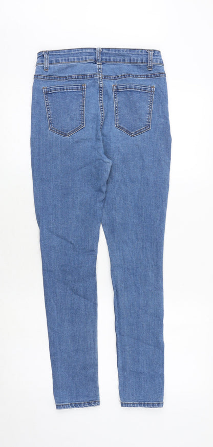 Womens UK Size 12 Momokrom Regular Fit Skinny Blue Jeans