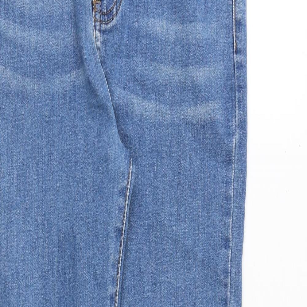 Womens UK Size 12 Momokrom Regular Fit Skinny Blue Jeans