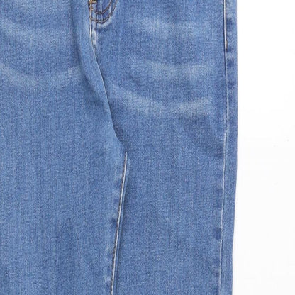 Womens UK Size 12 Momokrom Regular Fit Skinny Blue Jeans