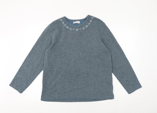 Womens UK Size S Bonmarché Blue Pullover Jumper