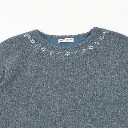 Womens UK Size S Bonmarché Blue Pullover Jumper