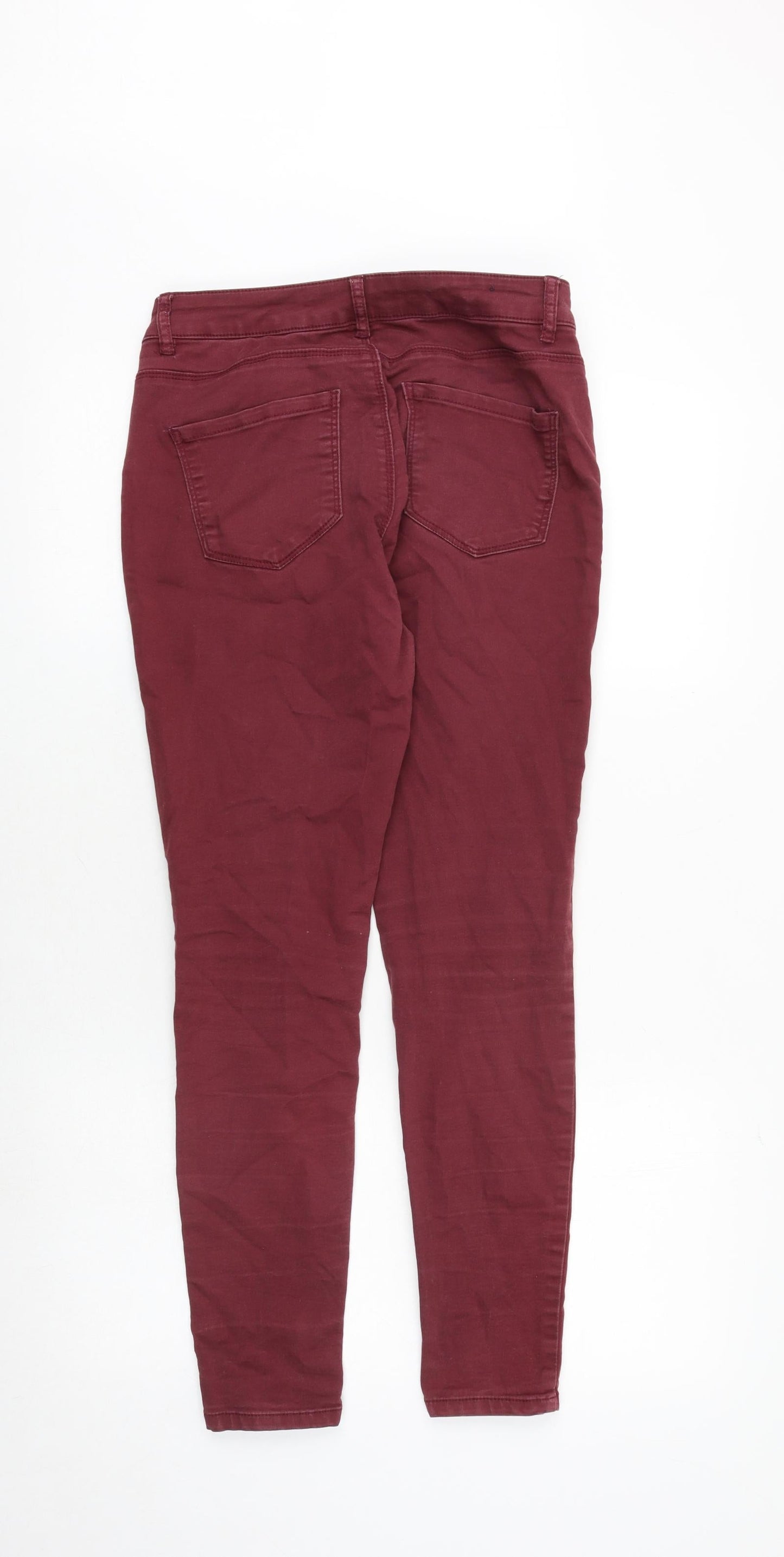 Womens UK Size M VERO MODA Regular Fit Skinny Red Jeans