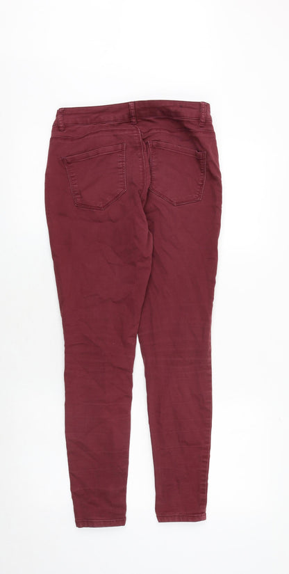 Womens UK Size M VERO MODA Regular Fit Skinny Red Jeans