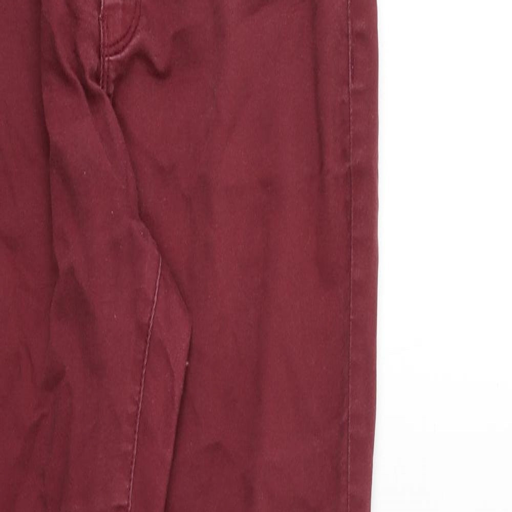 Womens UK Size M VERO MODA Regular Fit Skinny Red Jeans