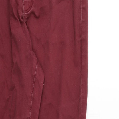 Womens UK Size M VERO MODA Regular Fit Skinny Red Jeans